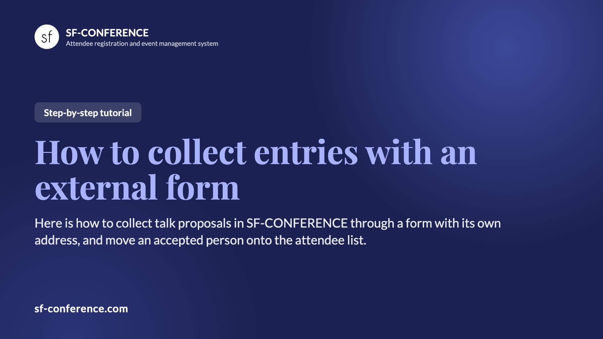 How to collect entries with an external form